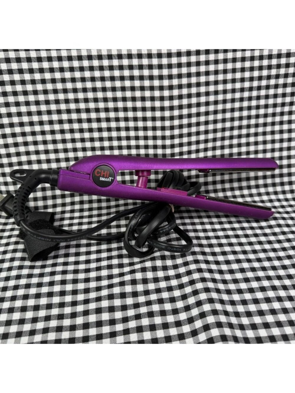 CHI Smart Mini Flat Iron Purple Travel Hair Straightener Model CS1078 Dual Volt